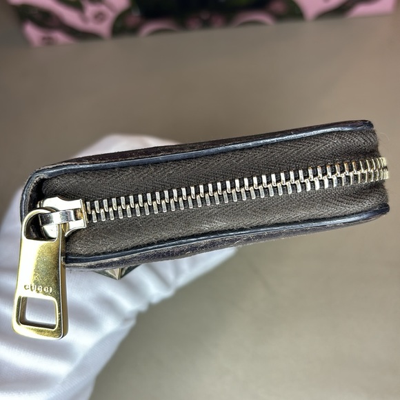 GUCCI | Queen Margaret Leather and Canvas Long Zip Around Wallet - Picture 5 of 10